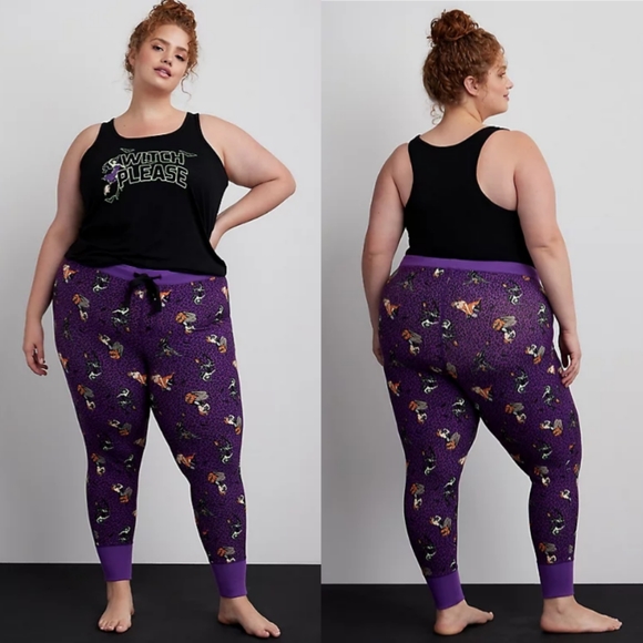 Torrid Foxy Full Length Sleep Legging Witchy Black/Purple PLUS 2X NWT 18378251 - Picture 2 of 8